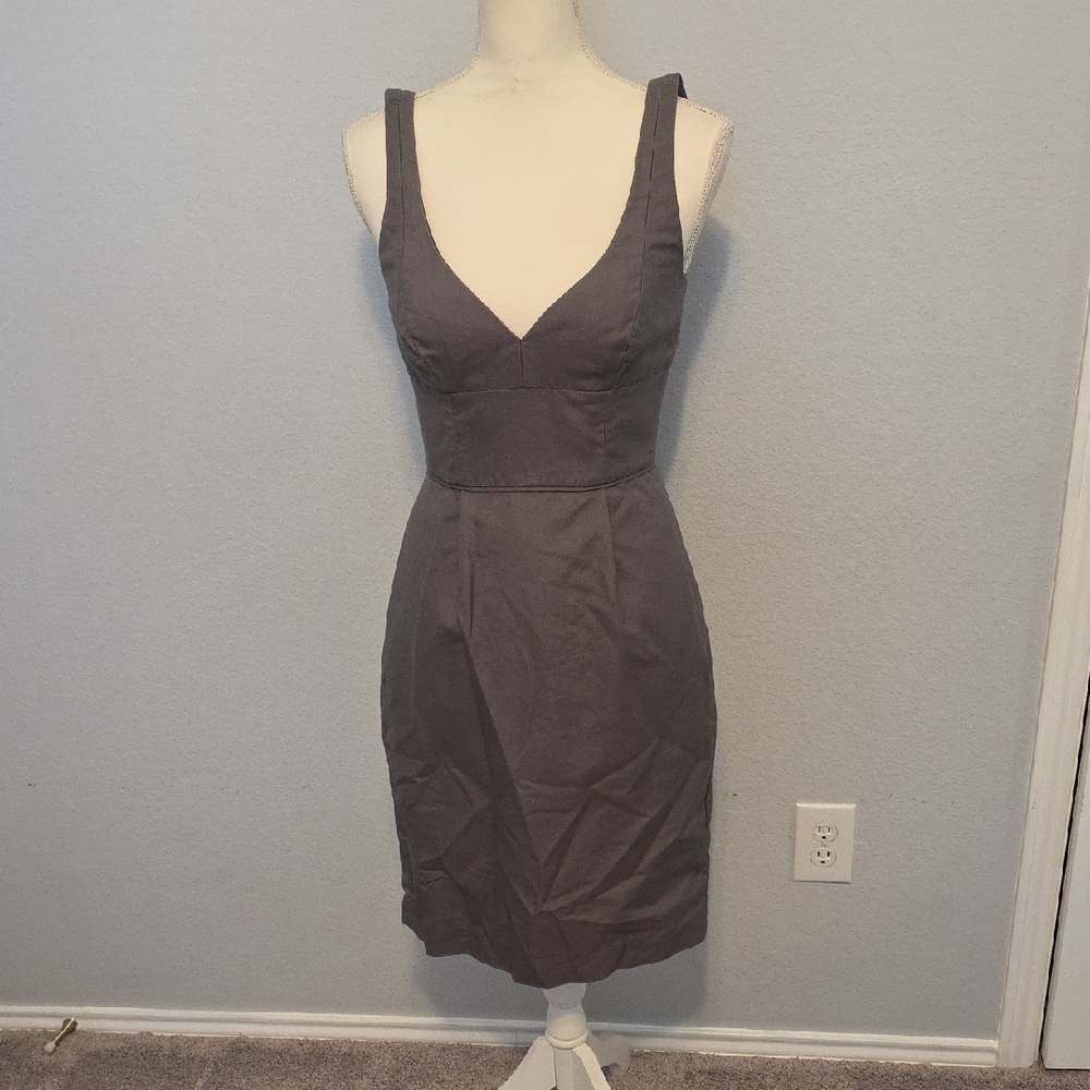 J. Crew Charcoal Midi Dress